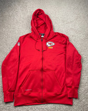 Nike Kansas City Chiefs Hoodie Men's XL Sideline On-Field Full-Zip Sweatshirt