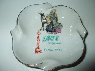 F.S. vintage Posacenere Louie Berkeley Ristorante LOO'S YUMA ARIZ.
