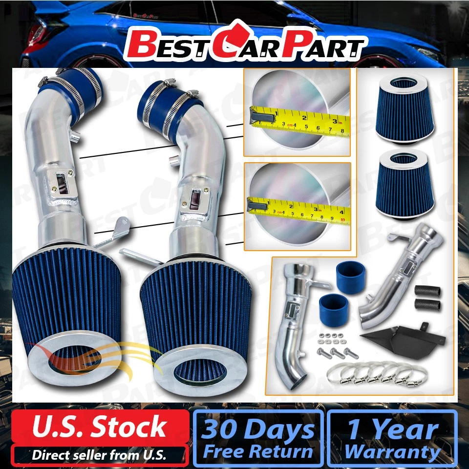 Protector térmico BCP AZUL admisión de aire frío para G37 2008-2013 cupé 3,7 V6 Foto 2 de 4