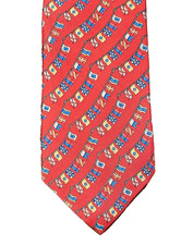 Vineyard Vines Vintage Tie Nautical Flags Salmon Pink EUC