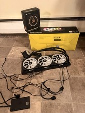 CORSAIR iCUE H150i ELITE CAPELLIX XT AIO  LCD screen  7 crosair case fans