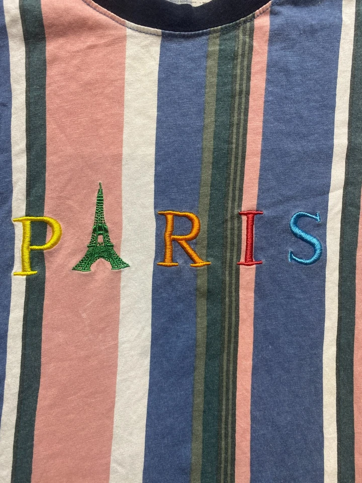 Camisa Rue 21 Adulto Mediana Retro París Bloque de Color Vertical Rayas Colorida Para Hombre Foto 2 de 4