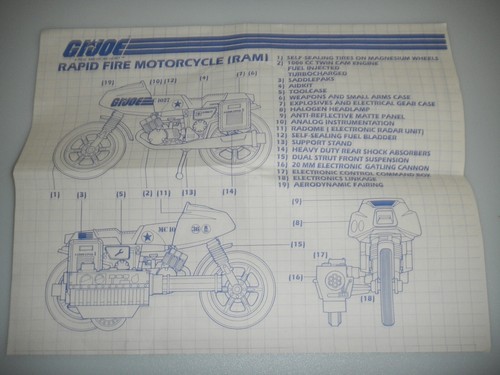 1982 Vintage G.I. GI Joe Lot ARAH 3.75 RAM Motorcycle *100% Complete in Box - Picture 3 of 18