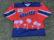 Vintage San Diego Gulls ECHL Minor League Hockey Palm Tree 2004 Jersey - XL