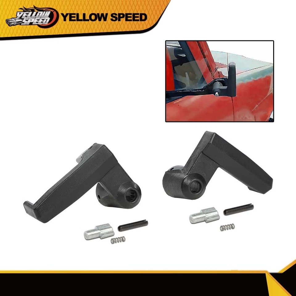 Apto para Ford Bronco F-150 80-96 y más manijas de ventana de ventilación cerraduras negras diestro + derecho nuevo Foto 2 de 4