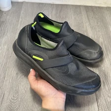 Oofos OOmg eeZee Low Mens 11 Shoes Slip On Sneaker Recovery Black Gym