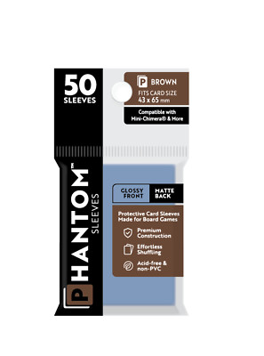 Phantom Sleeves: Brown Size (43mm x 65mm) 50 ct Brand New