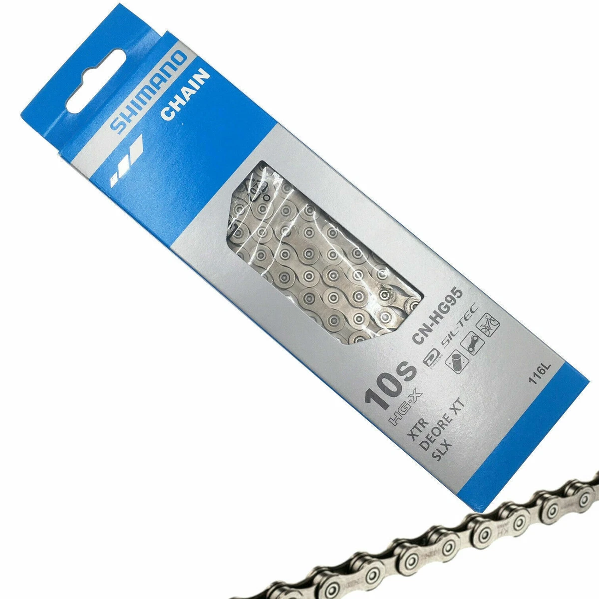 Shimano CN HG95 Deore XT 10 Speed Chain 116Link MTB Road Bike Chain w Quick Link