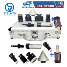 8pcs/box Diamond Core Drill Bit Set Tile Hole Saw Kit Porcelain Marble Ceramic