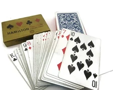 Hamilton Plastic Coated Playing Cards Vintage Complete