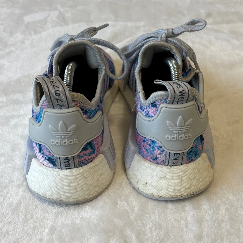 Adidas NMD R1 Boost Shoe Easter Tie Dye Womens Size 6.5 (Y5.5) Blue Pink White - Image 4 of 4