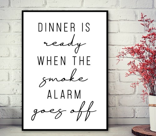 Kitchen Prints Wall Art Poster Minimalist. Quality Home Picture Quotes Print - Picture 47 of 82