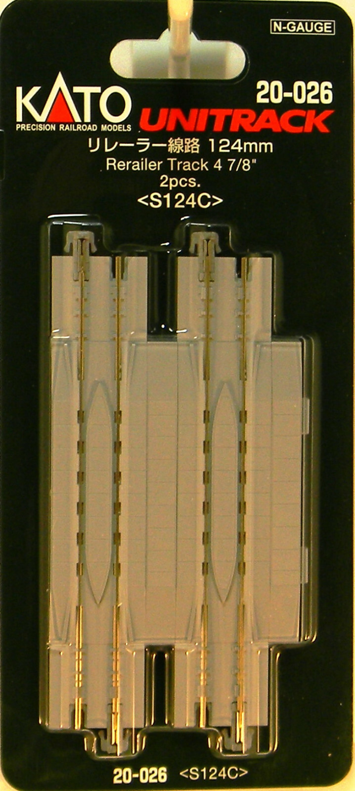 NEW N Kato 20026 Unitrack 4 7/8" 124mm Rerailer Track 2 pc eBay