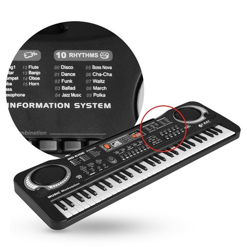 Elektronisches Klavier Digital Piano Keyboard mit Qualität LED-Anzeige 61-Tasten - Bild 9 von 12