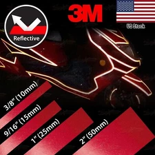 3M REFLECTIVE Conspicuity Self-Adhesive Roll PinStriping Decal Tape Stickers RED