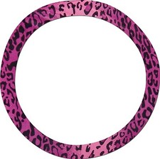 Pink Leopard Steering Wheel Cover - Like Seat Covers - Or Choose Colors