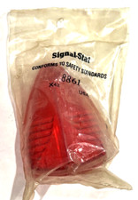 NOS Signal Stat 8861 Red Lens USA Made Triangular 3.5" Tall 2.75" Wide