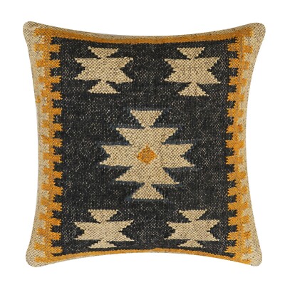 vintage Throw Pillow Jute kilim pillow cover Navajo south western cushion cover
