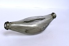 Vintage Queen Feeder Milk Bottle Baby Feeding Double Ended Banana Glass Clea F62