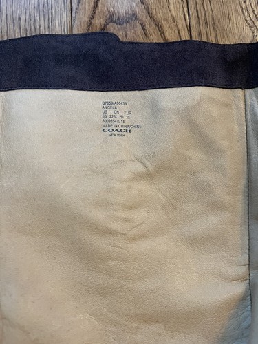 Coach “Angela” Brown Suede Knee High Side Zip Up Boots w/ Heel Size 5 WORN ONCE! - Picture 10 of 10