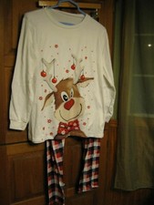 Christmas Reindeer Pyjamas Family Matching Nightwear PJs Sets Lounge Wear MomS