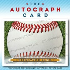 The Autograph Card Blank Signature cards BASEBALL TheAutographCard Auto