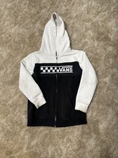 Vintage Vans Front Zip Sweatshirt Kids Hoodie Size Small