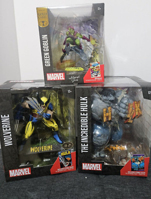 McFarlane Wolverine Incredible Hulk Green Goblin Autograph Platinum Chase Lot x3