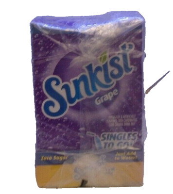 Sunkist Singles Packs Flavor Grape 6 sticks 1 box 6 pack 