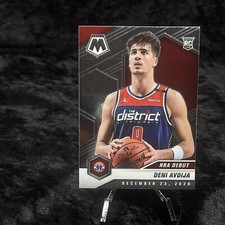2020-21 Panini Mosaic Deni Avdija Rookie Debut #272 Wizards RC Silver base