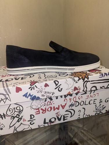 DARK BLUE DOLCE & GABBANA LOAFERS SIZE US 8.5 - Picture 2 of 14