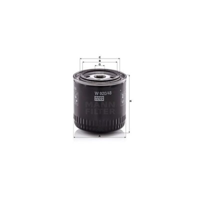 Ölfilter MANN-FILTER W 920/48 für ALFA ROMEO NISSAN VAG BOMAG LIEBHERR FORD USA