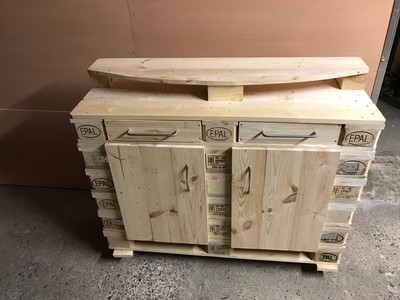 Palettenschrank Wohnzimmerschrank Geflammt Palettenmöbel Barschrank | eBay