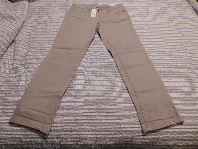 LOFT Outlet, NWT, Size 2P, Modern Cuffed Crop, Lt Gray | eBay