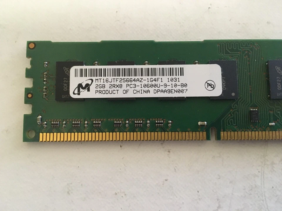 8GB (4X2GB) Micron 2GB PC3-10600 DDR3 240 Pin DIMM MT16JTF25664AZ-1G4F1 - Image 2 of 4