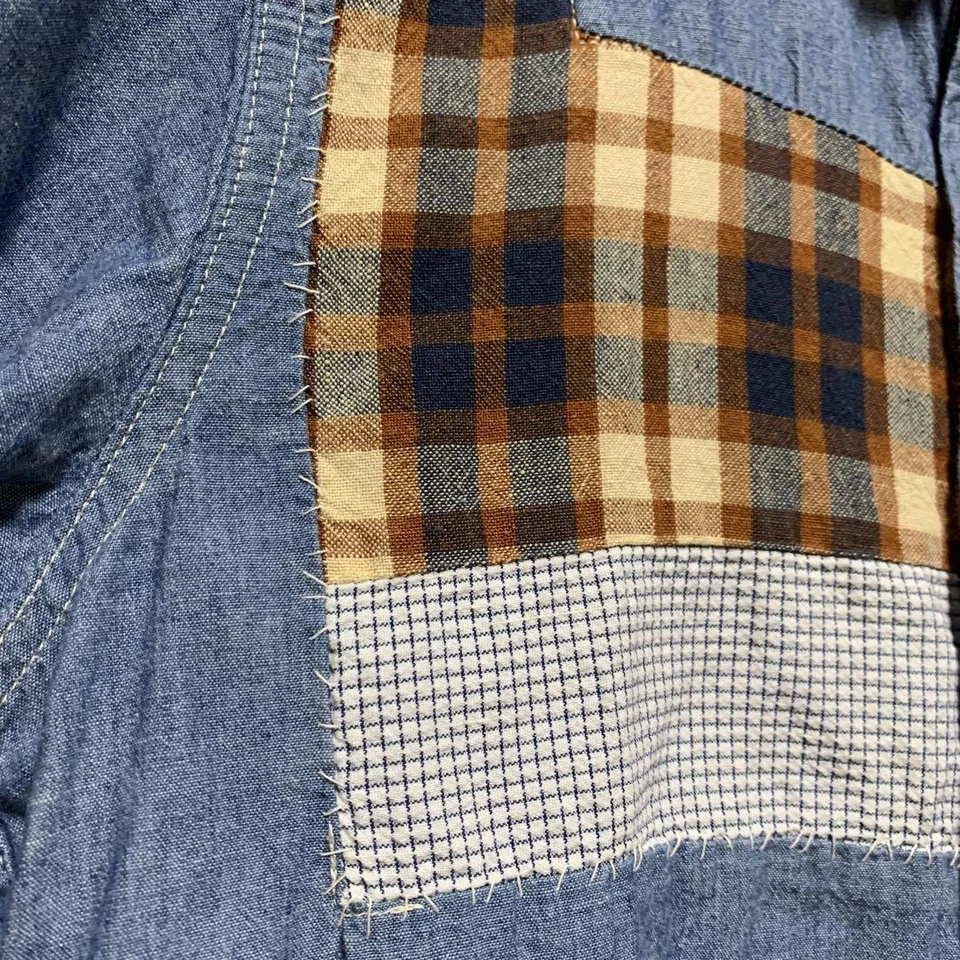 Camisa Denim Visvim Patchwork Talla-1 Para Hombre Prendas para el torso Hechas en Japón Usadas Foto 3 de 4
