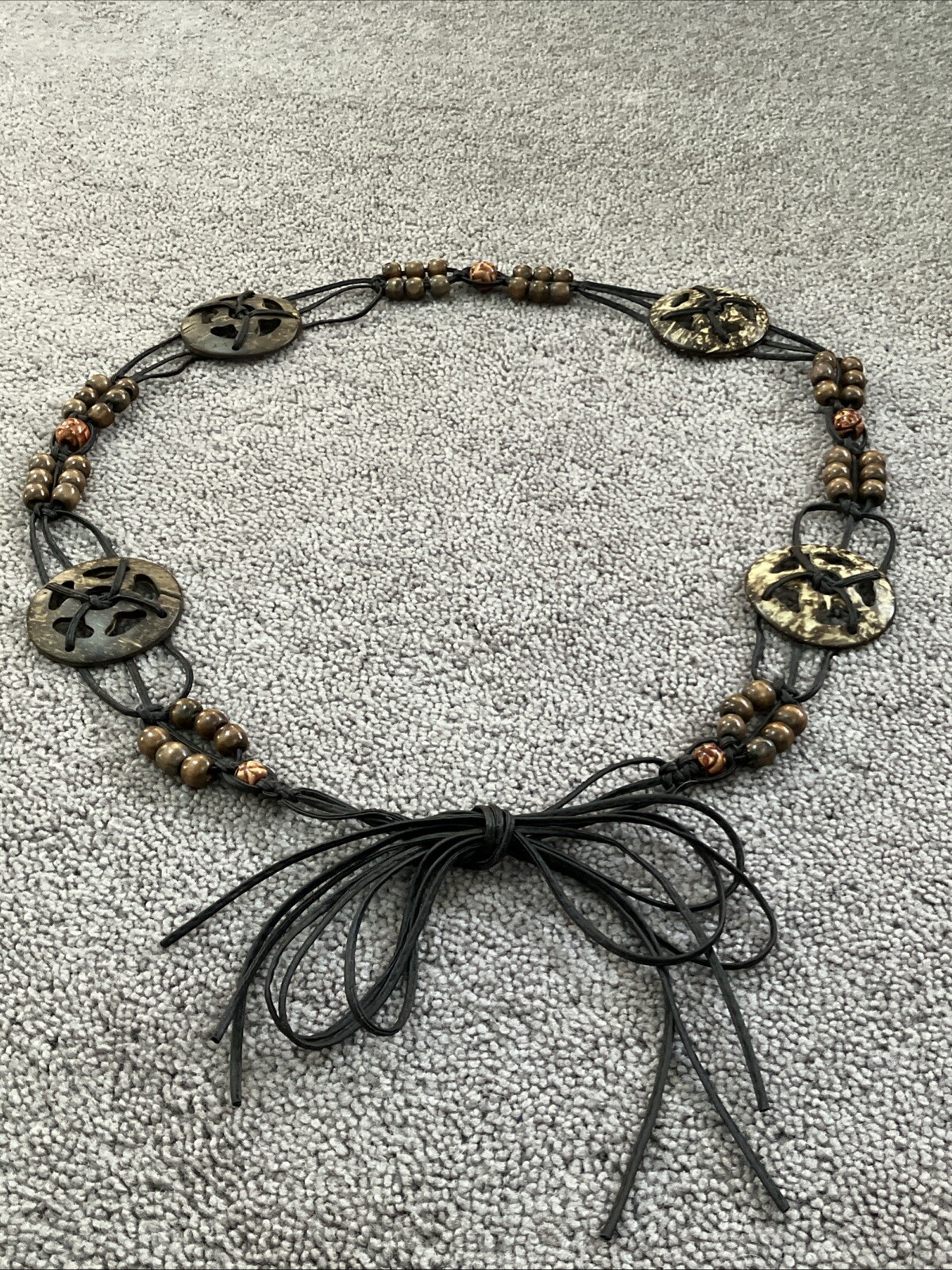 WOMAN’S UNIQUE BOHO MACRAMÉ/CIRCLE COCONUT SHELL … - image 2