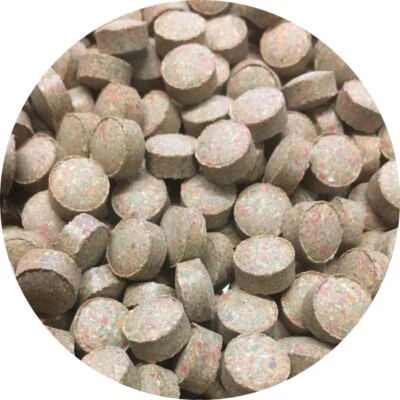 FISCHFUTTERTREFF Fischfutter Futtertabletten Linsentabletten 8mm Braun Zierfischfutter 1 l