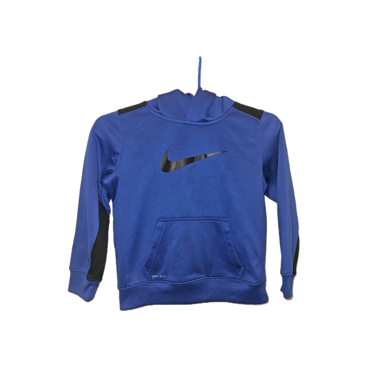 Nike Swoosh Dri fit Hoodie Pullover Blue Youth Boys Size Large