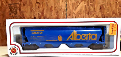 Bachmann HO Scale Cylindrical Grain Canadian 4-Bay Hopper ALBERTA/EDMONTON (CC82