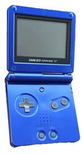 Nintendo Game Boy Advance SP Cobalt Blue New Charger Cars Game Tested/Works