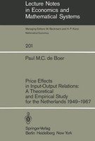 Price Effects In Input-Output Relations: A Theoretical And Empirical Study For T