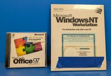 Microsoft Windows NT 4 Workstation with Office 97 CD Floppies Full Versions