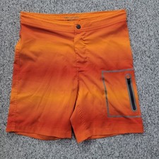 MACK WELDON Orange Dot Gradient Swim Trunks Shorts Mens Waist 31 32 Board Shorts