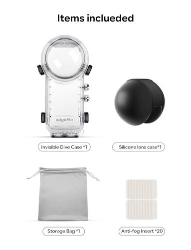 For Insta360 X4 Camera 50M Diving Underwater Housing Shell w/Storage Bag Kit - Photo 8 sur 17