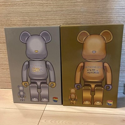 Mastermind JAPAN Bearbrick 100% & 400% Silver Chrome Collectible Set From Japan