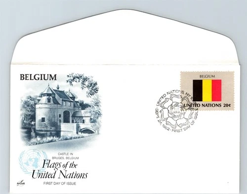 S06-2798, FLAGS OF UNITED NATIONS: BELGIUM, ARTCRAFT FIRST DAY COVER