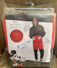 NWT Disney Mickey Mouse Adult Sweatsuit Costume Hoodie Joggers Tail Size S/M