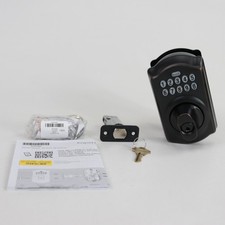 Schlage Keypad Deadbolt Camelot Trim in Aged Bronze BE365CAM716