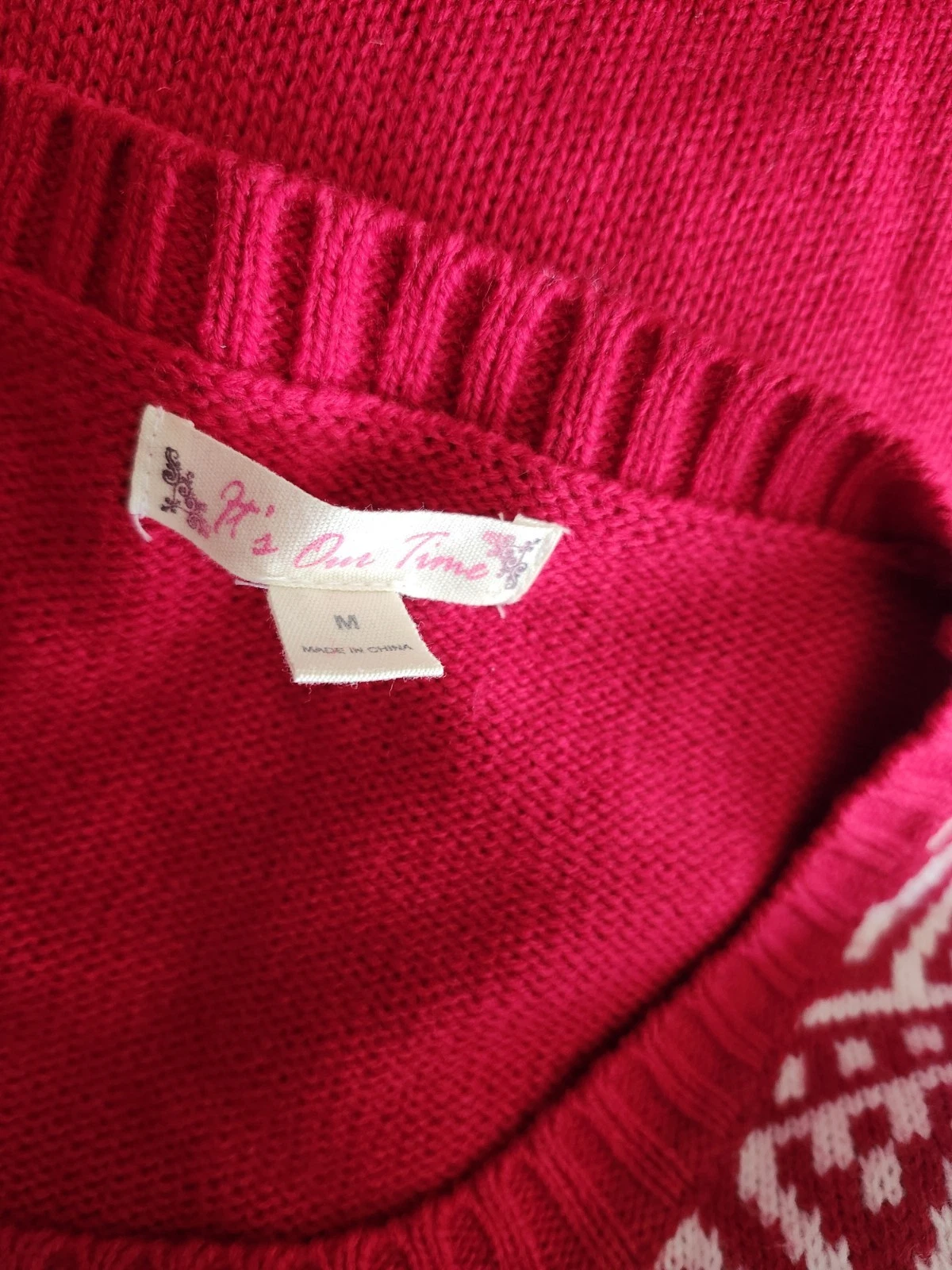 It's Our Time Christmas Llama Crew Neck Sweater